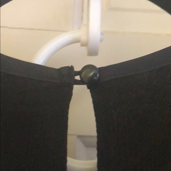 Black Dress with Leather Panels and Mesh - Picture 5 of 6